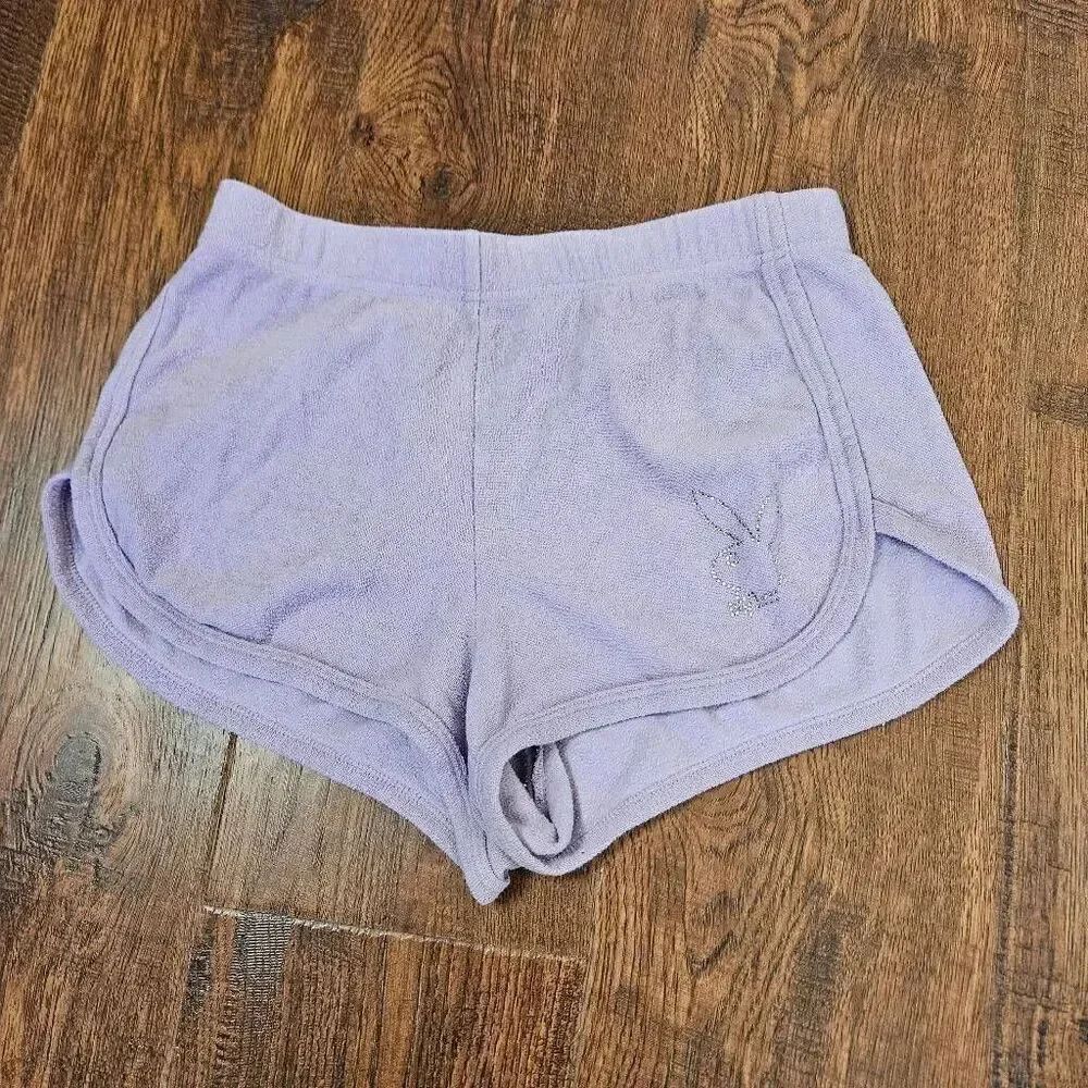 Playboy by Pacsun Terry Rhinestone Bunny Shorts